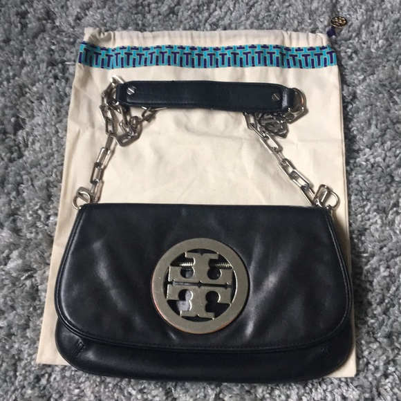 Tory Burch Handbags - Tory Burch Logo silver Black
